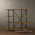 vintage wood bookshelves industrial shelves iron display